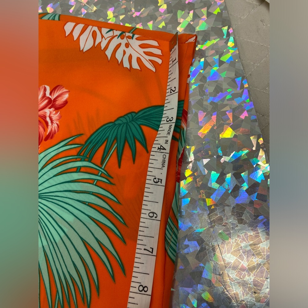 Waltah Clarke (?) “Kamaile” Vintage Hawaiian Shops Maxi Dress Orange 70s SMALL - Picture 7 of 15